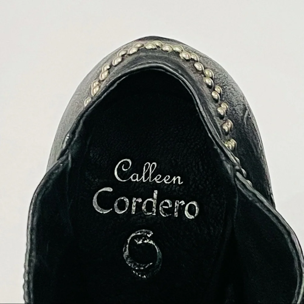 Calleen Cordero Free People Studded Platform Booties Wood Block Heal‎ Size &